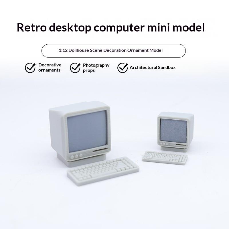 Vintage Collectible Accessories - Miniature Desktop Computer Model Retro Vintage