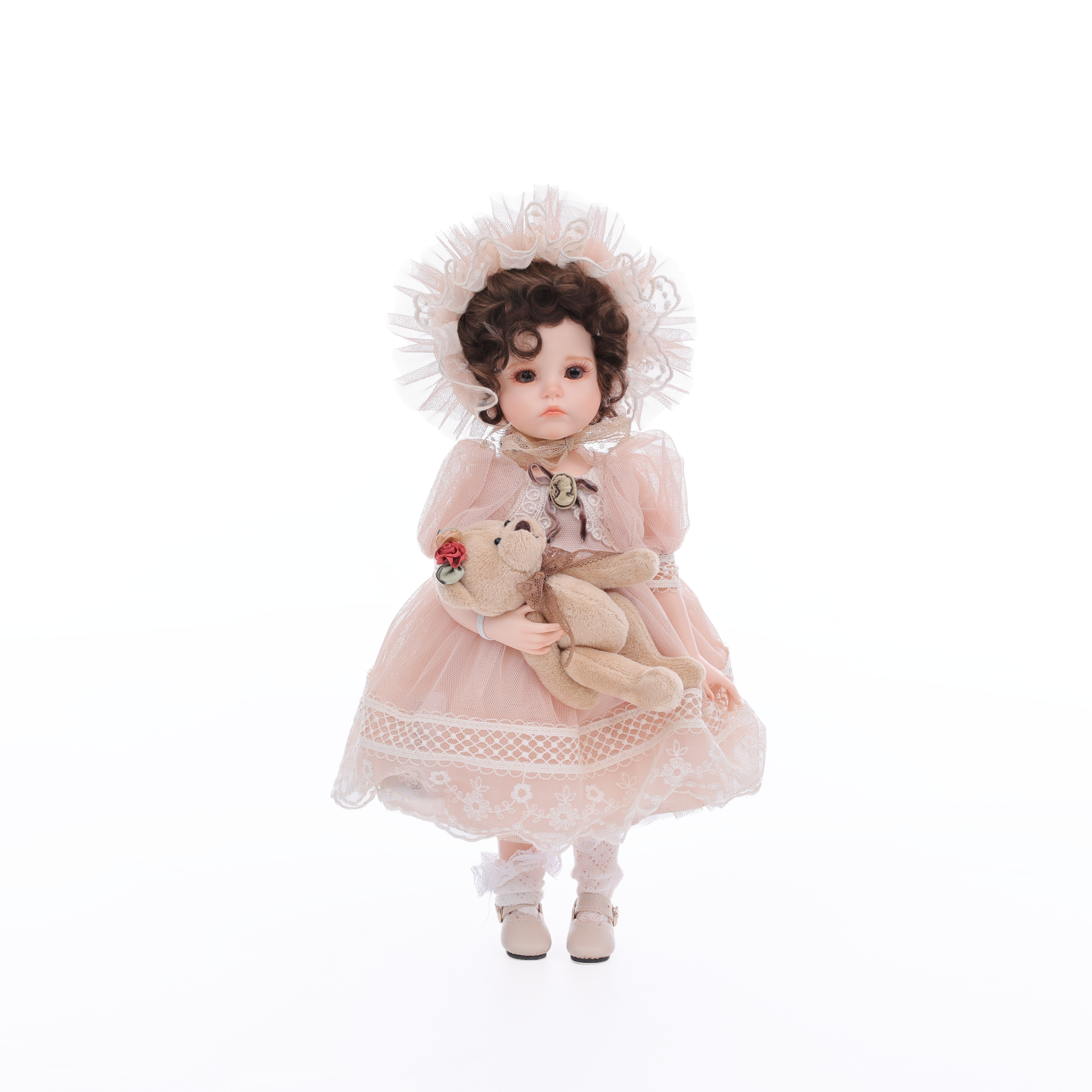 Vintage Collectible Porcelain Dolls - Cloveray 13inch Full Porcelain Vintage Doll