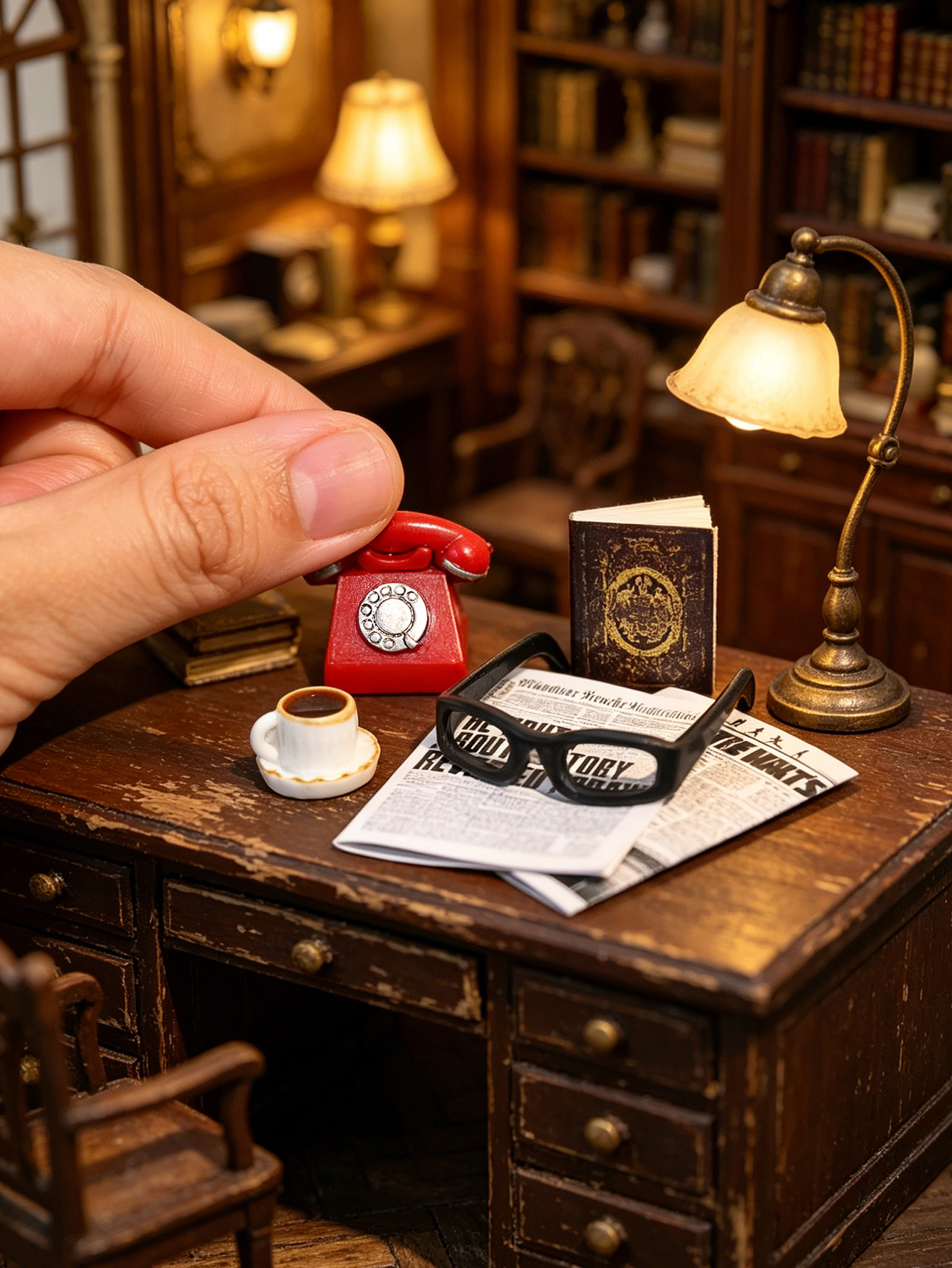Vintage Toy Collector - A Miniature Vintage Desktop Ornament, Miniature