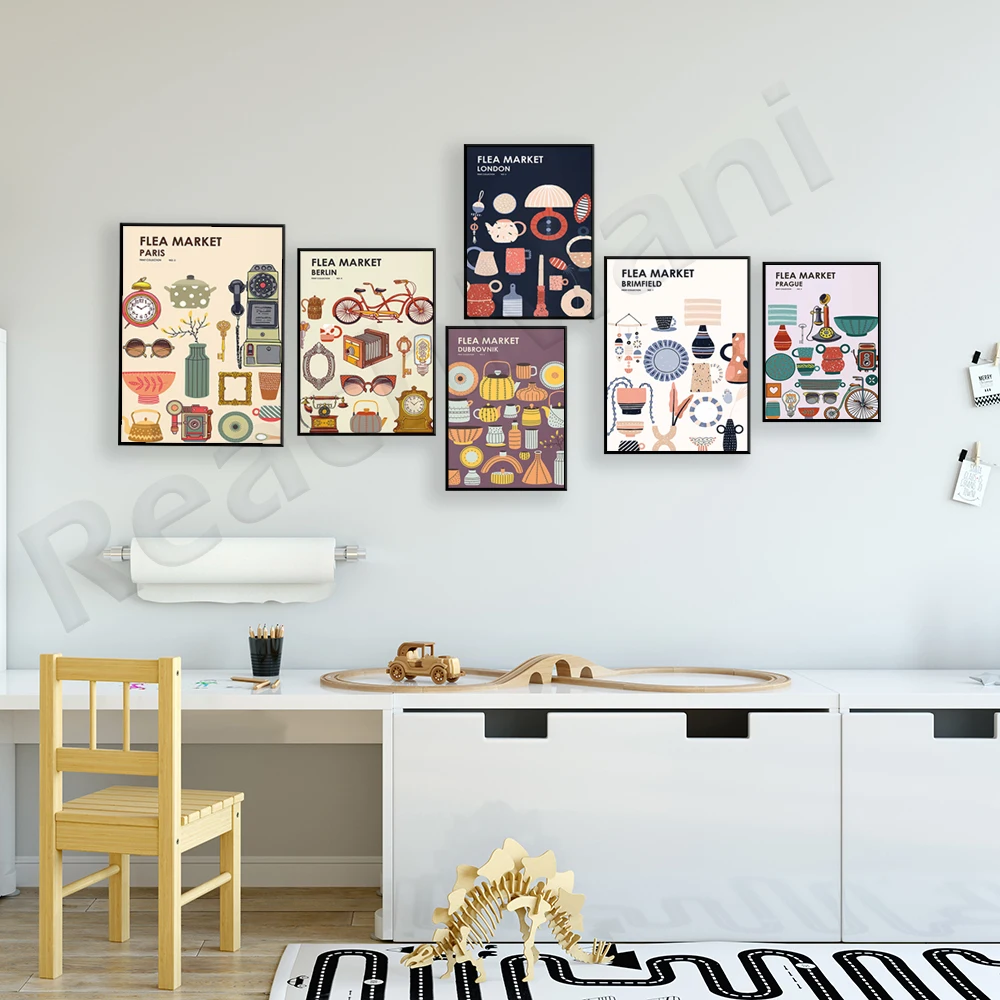 Flea Market Print Collection - - Vintage Collectible Market recensie en prijs