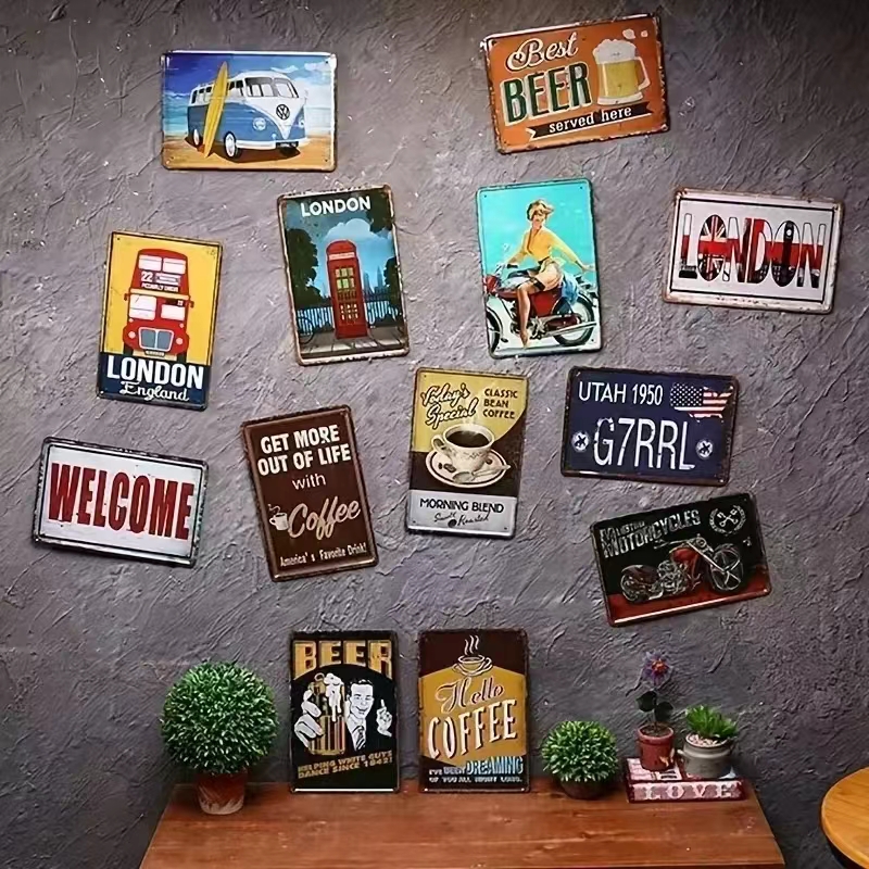 （2D Tin painting）Vintage “No E - Vintage Collectible Signs recensie en prijs