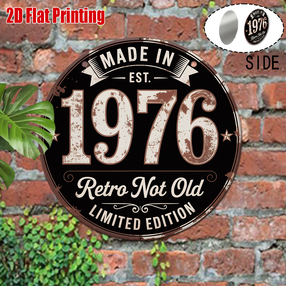 2D Flat, 1pc 1976 Vintage Meta - Vintage Collectible Signs recensie en prijs