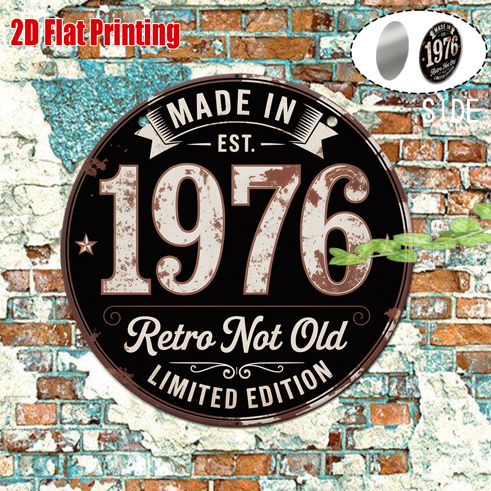 2D Flat, 1pc 1976 Vintage Meta - Vintage Collectible Signs recensie en prijs
