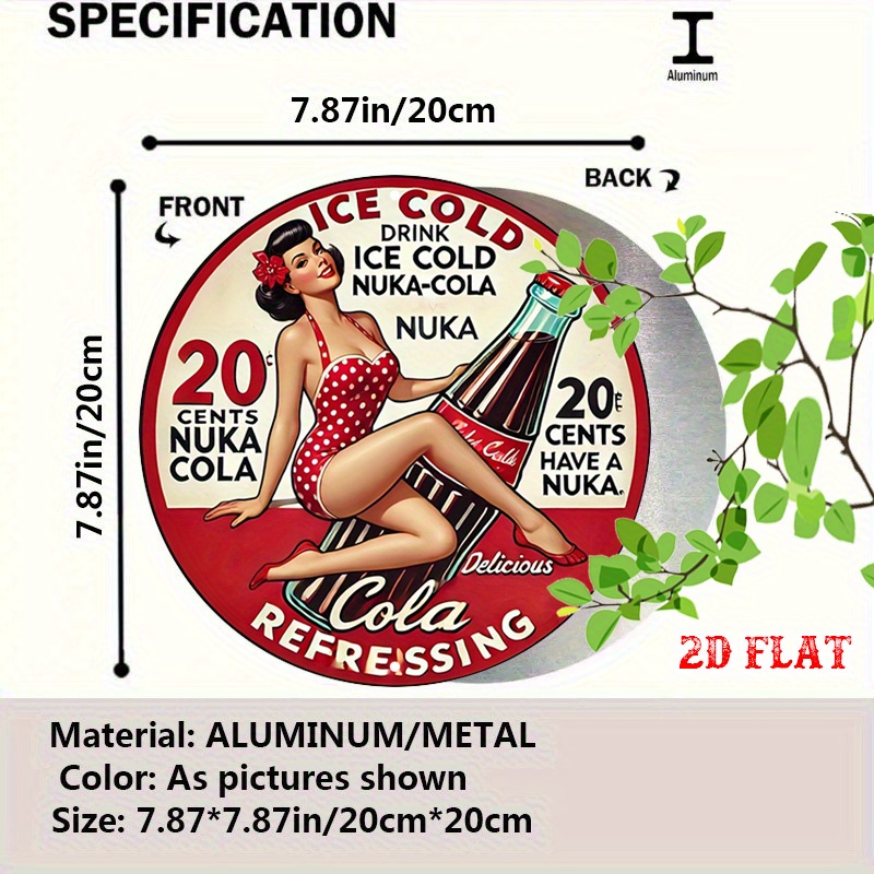 2D Flat, 1pc Retro Pin-Up 7.87 - Vintage Collectible Signs recensie en prijs