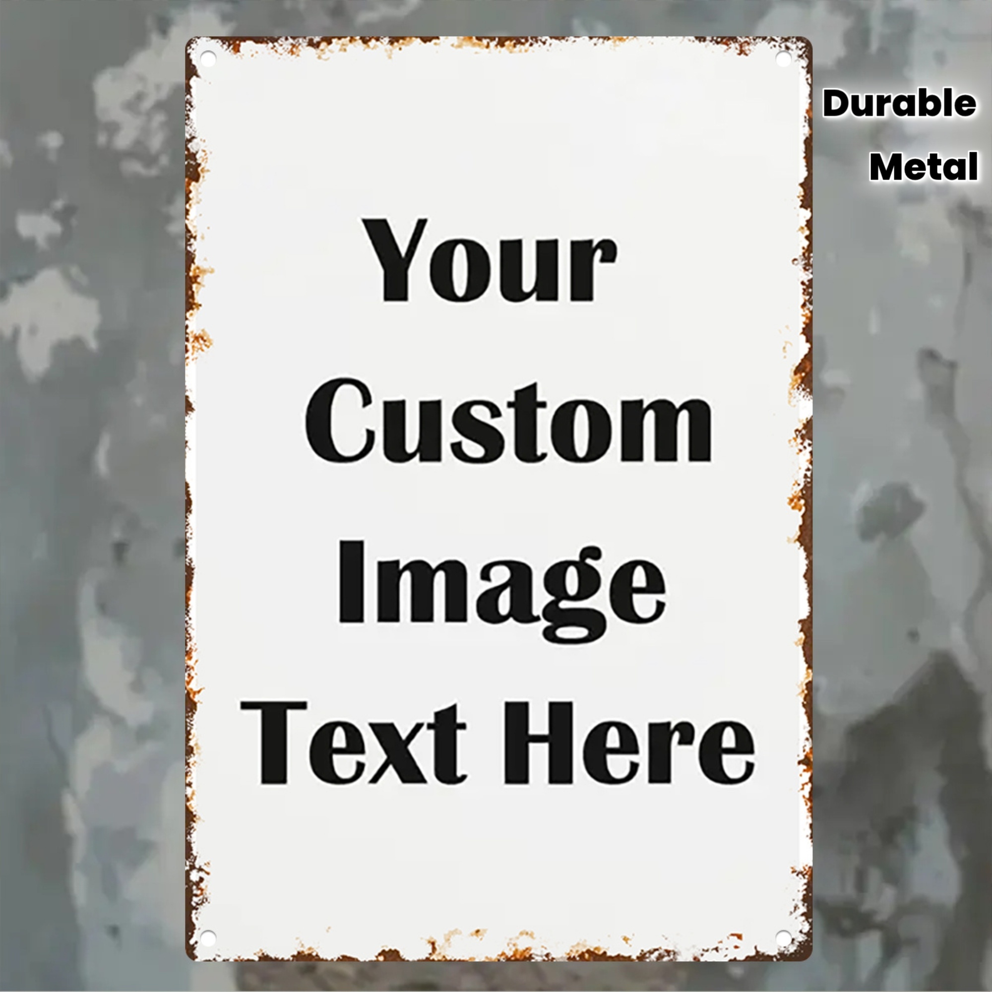 Custom Image/Text Metal Tin Si - Vintage Collectible Signs recensie en prijs