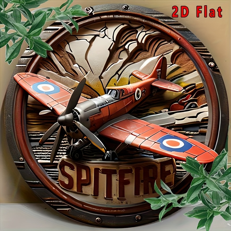 2D Flat - 1pc Vintage Spitfire - Vintage Collectible Signs recensie en prijs