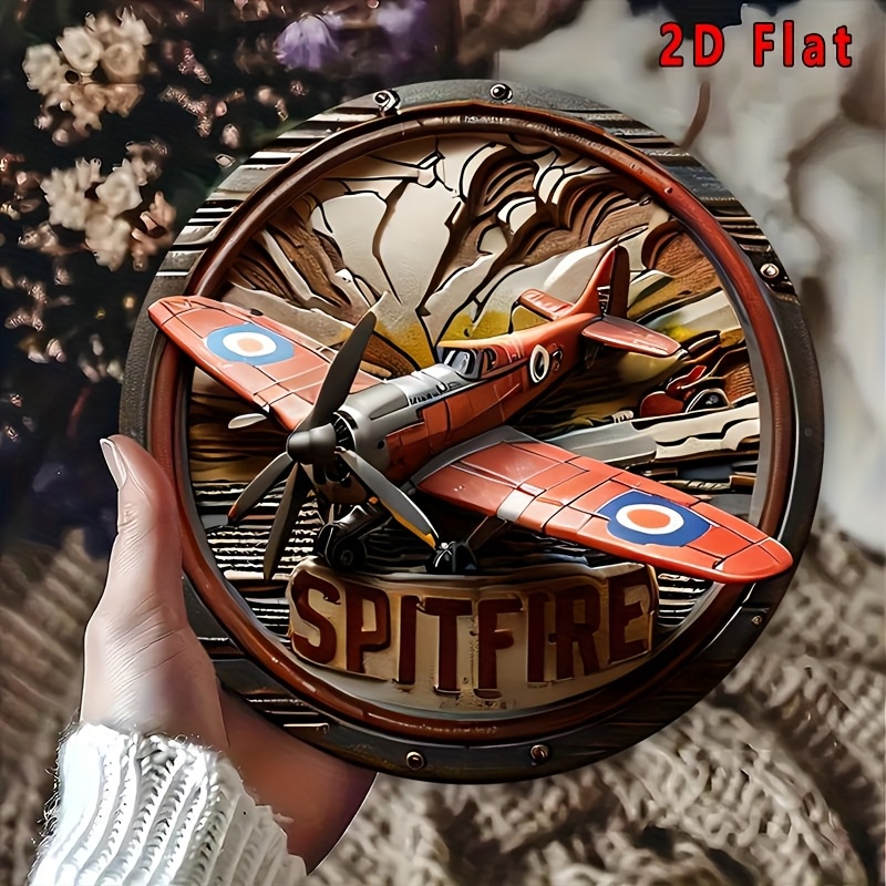 2D Flat - 1pc Vintage Spitfire - Vintage Collectible Signs recensie en prijs