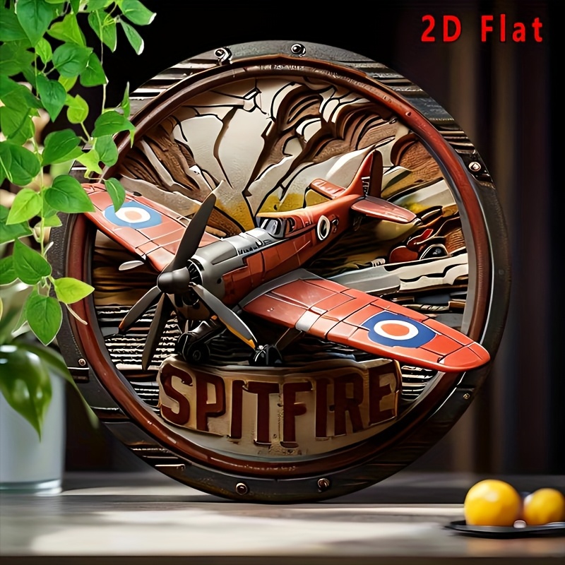 2D Flat - 1pc Vintage Spitfire - Vintage Collectible Signs recensie en prijs
